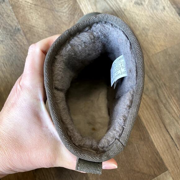 UGG Classic Femme Mini Wedge Slate Gray Cozy Suede Ankle Boot Women's 9.5 - Picture 7 of 13